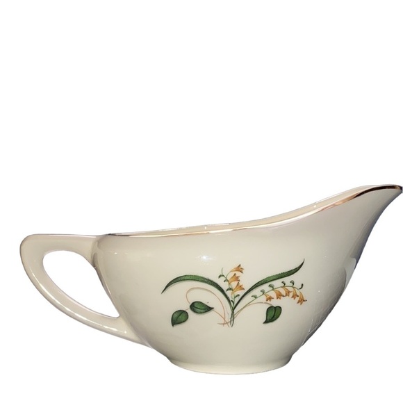 Edwin Knowles China Company Forsythia Pattern Gravy Boat - Picture 2 of 5